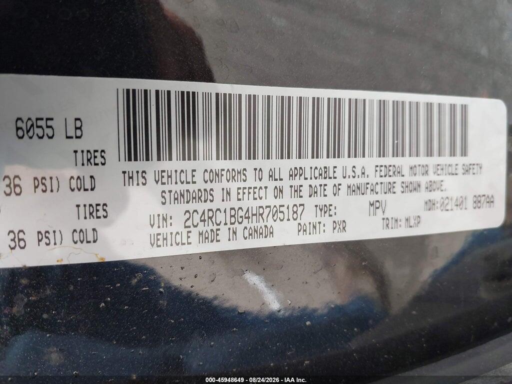 2C4RC1BG4HR705187 2017 CHRYSLER PACIFICA photo no. 9