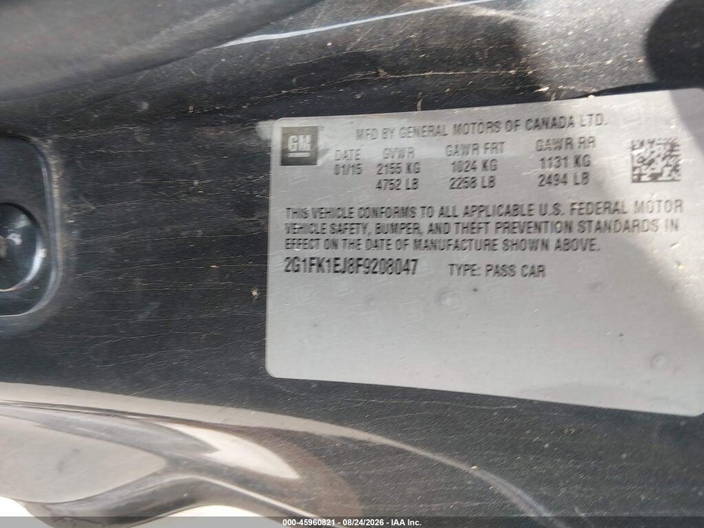 2G1FK1EJ8F9208047 2015 CHEVROLET CAMARO photo no. 9