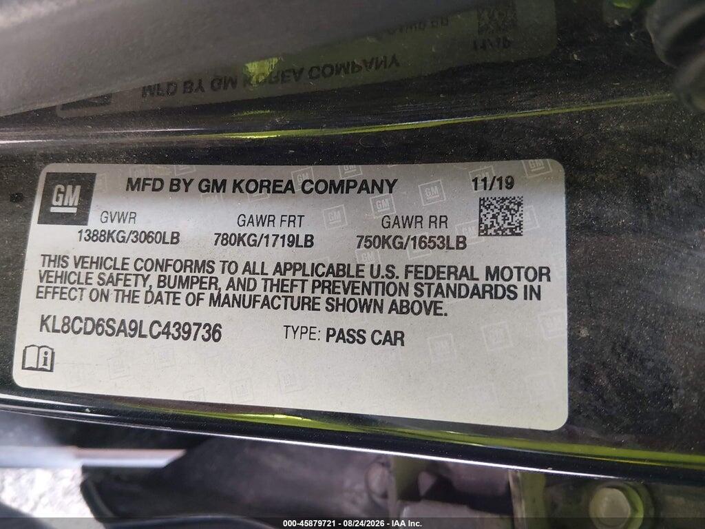 KL8CD6SA9LC439736 2020 CHEVROLET SPARK photo no. 9