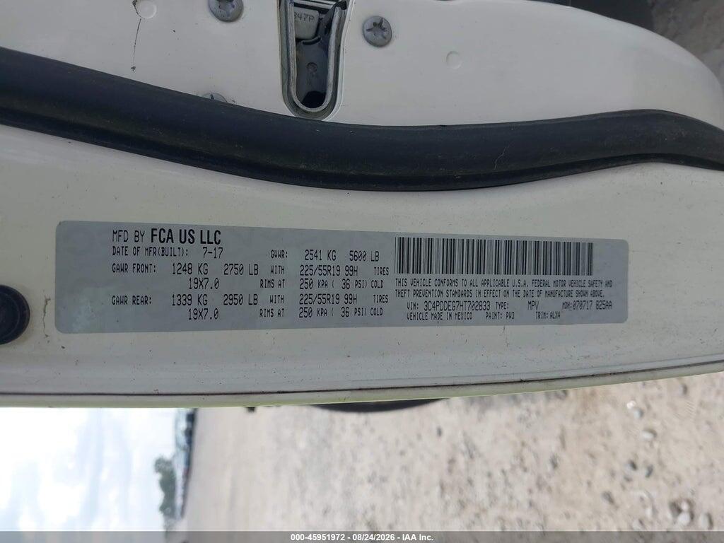 3C4PDDEG7HT702833 2017 DODGE JOURNEY photo no. 9