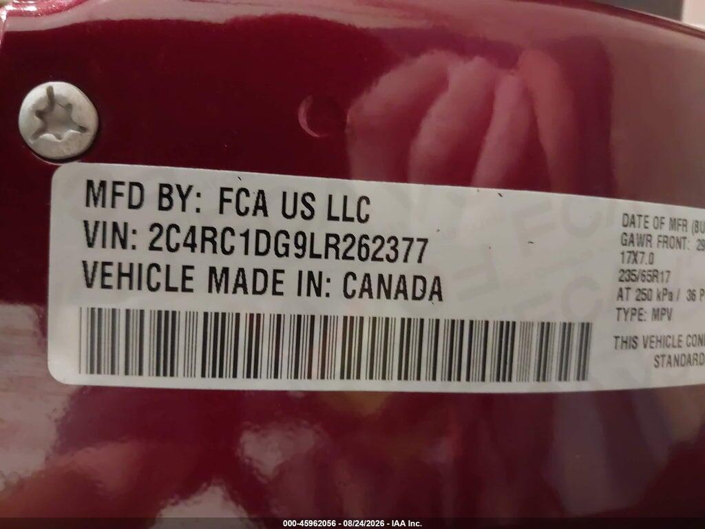 2C4RC1DG9LR262377 2020 CHRYSLER VOYAGER photo no. 9