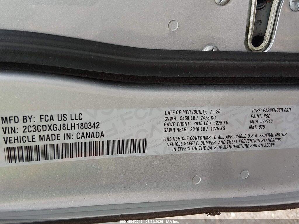 2C3CDXGJ8LH180342 2020 DODGE CHARGER photo no. 9