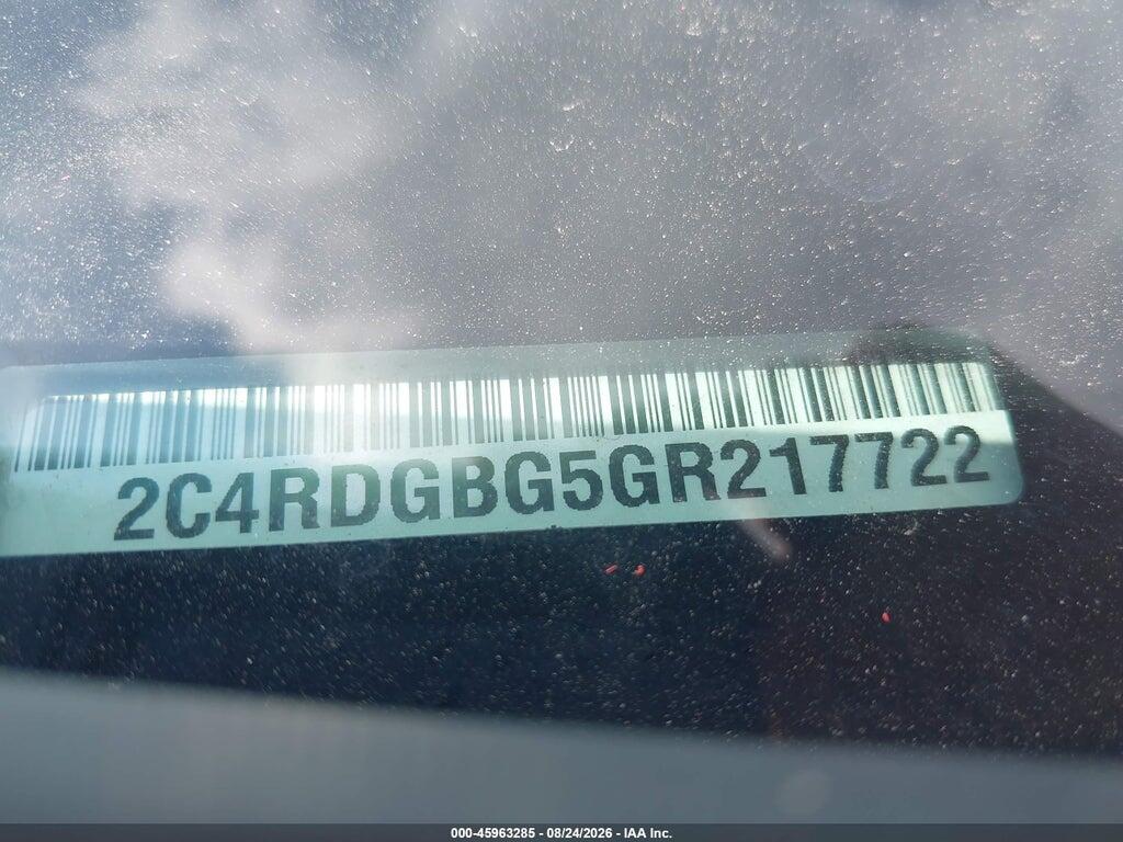 2C4RDGBG5GR217722 2016 DODGE GRAND CARAVAN photo no. 9