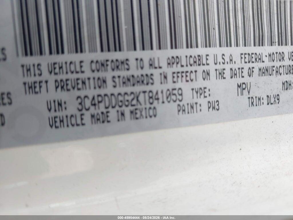 3C4PDDGG2KT841059 2019 DODGE JOURNEY photo no. 9