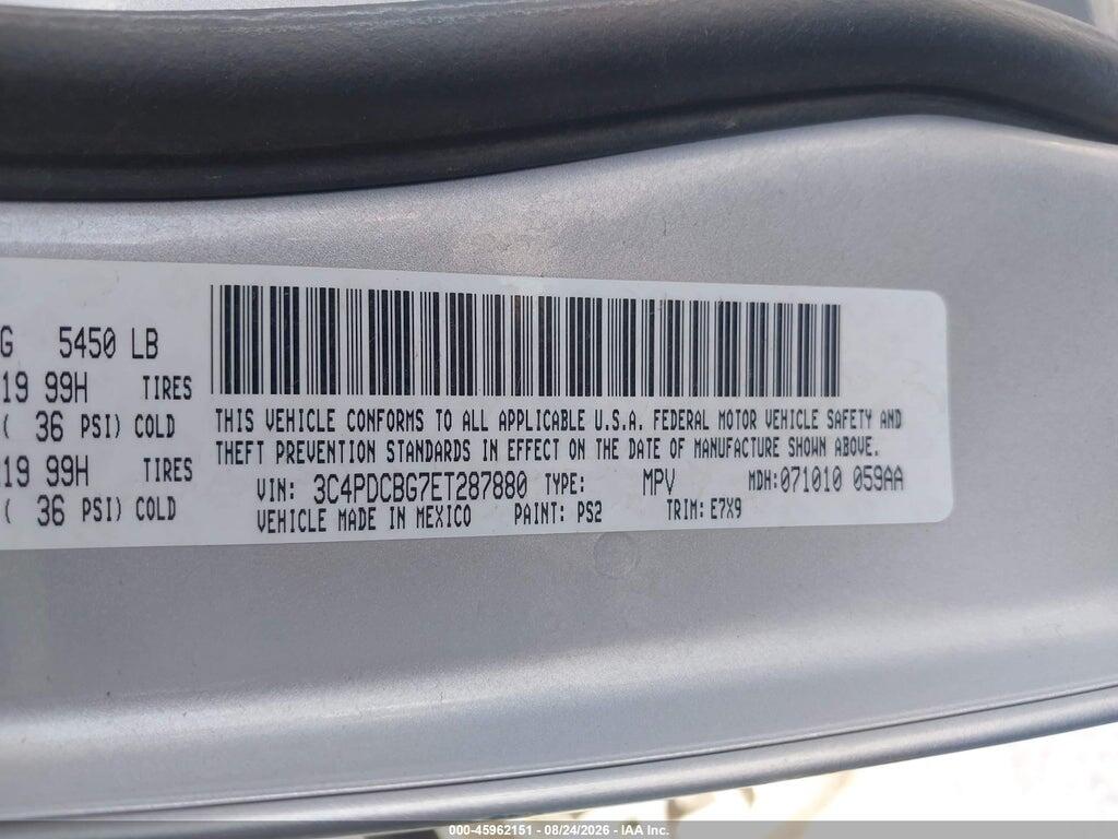 3C4PDCBG7ET287880 2014 DODGE JOURNEY photo no. 9
