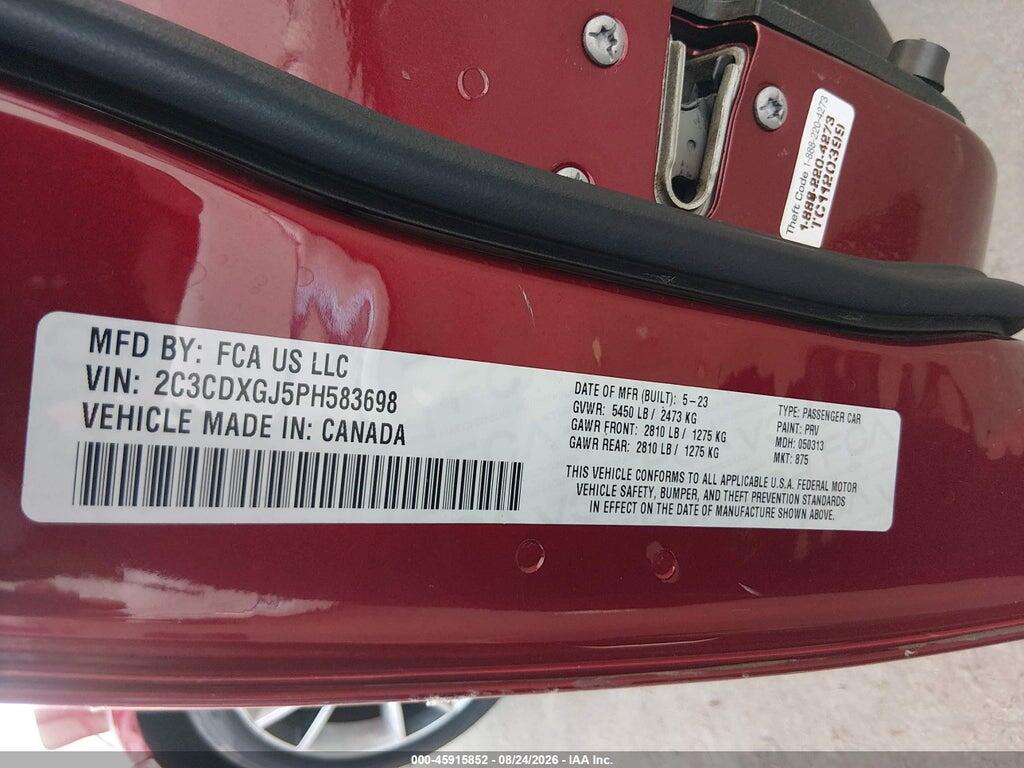 2C3CDXBG0JH167366 2018 DODGE CHARGER photo no. 9