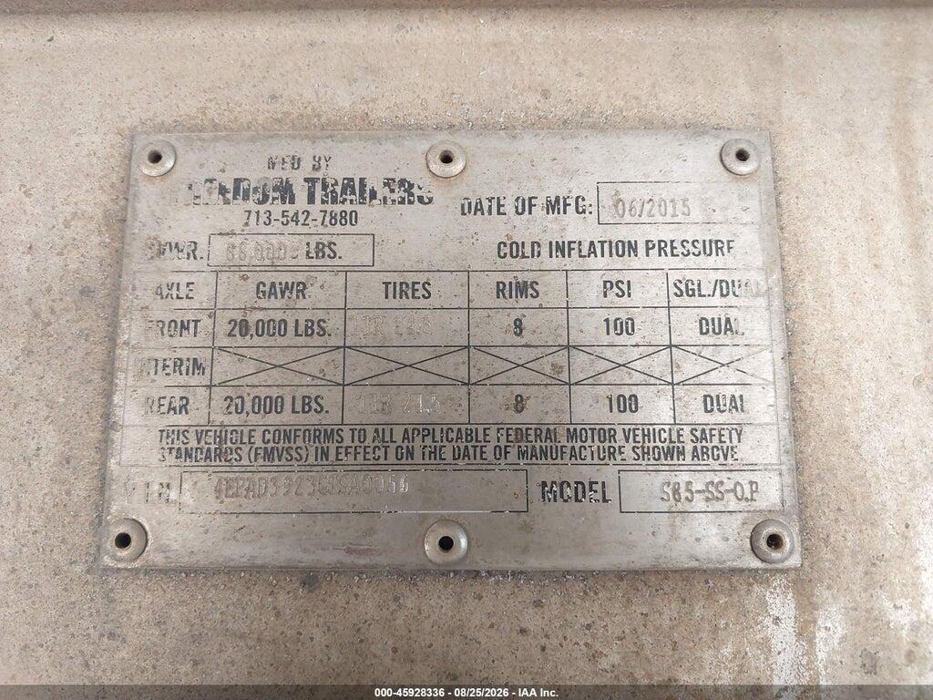 4EPAD3932GTSA0056 2016 FREEDOM DUMP SEMI TRAILER photo no. 9