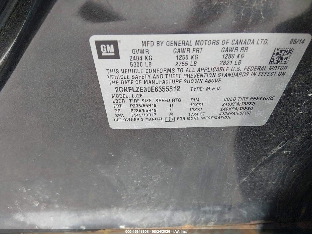 2GKFLZE30E6355312 2014 GMC TERRAIN photo no. 9