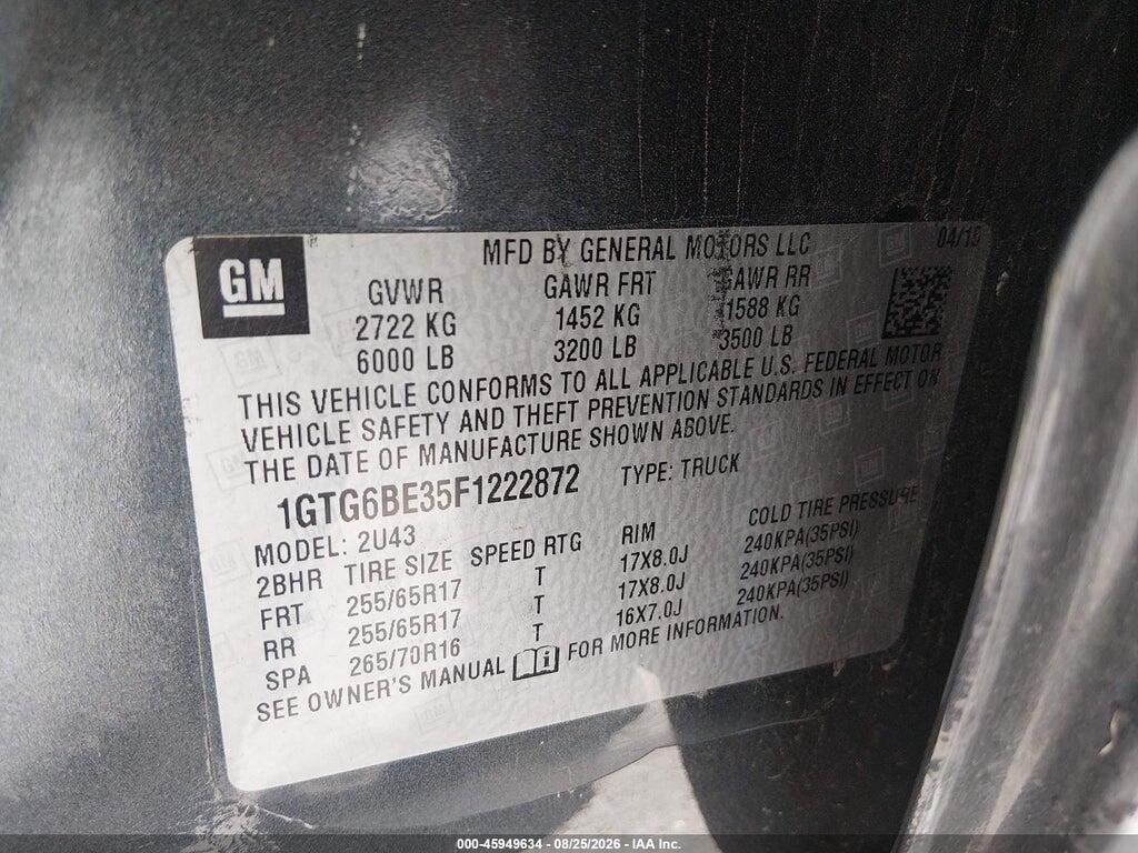 1GTG6BE35F1222872 2015 GMC CANYON photo no. 9