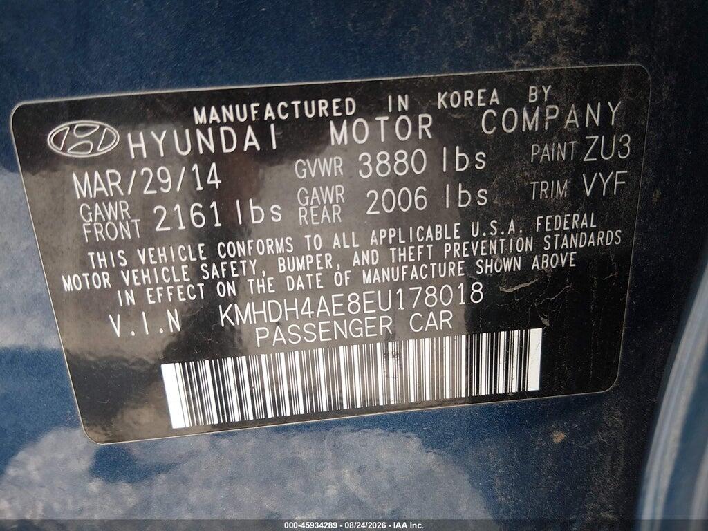KMHDH4AE8EU178018 2014 HYUNDAI ELANTRA photo no. 9