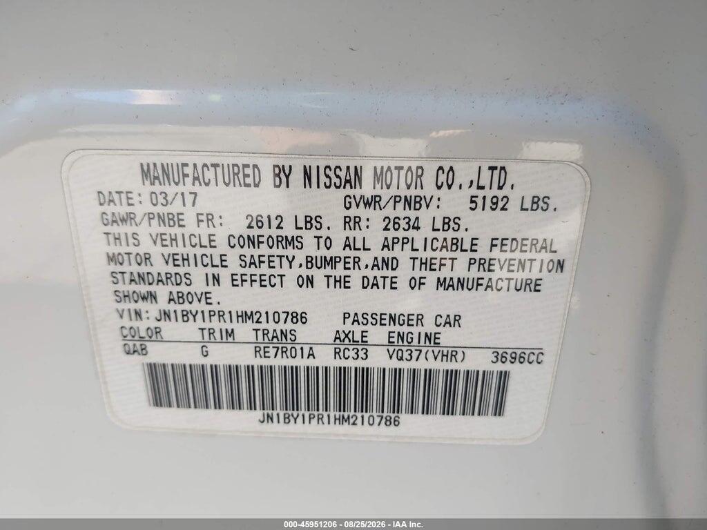 JN1BY1PR1HM210786 2017 INFINITI Q70L photo no. 9