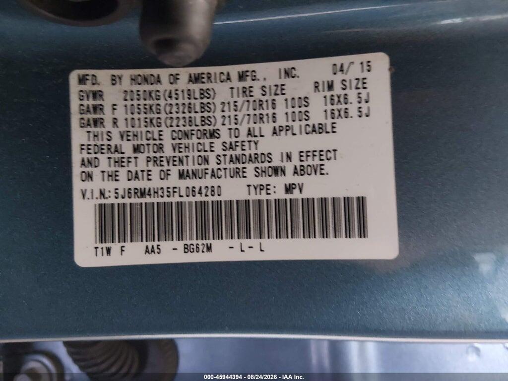 5J6RM4H35FL064280 2015 HONDA CR-V photo no. 9