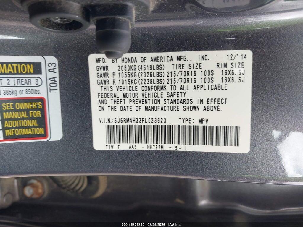 5J6RM4H33FL023923 2015 HONDA CR-V photo no. 9