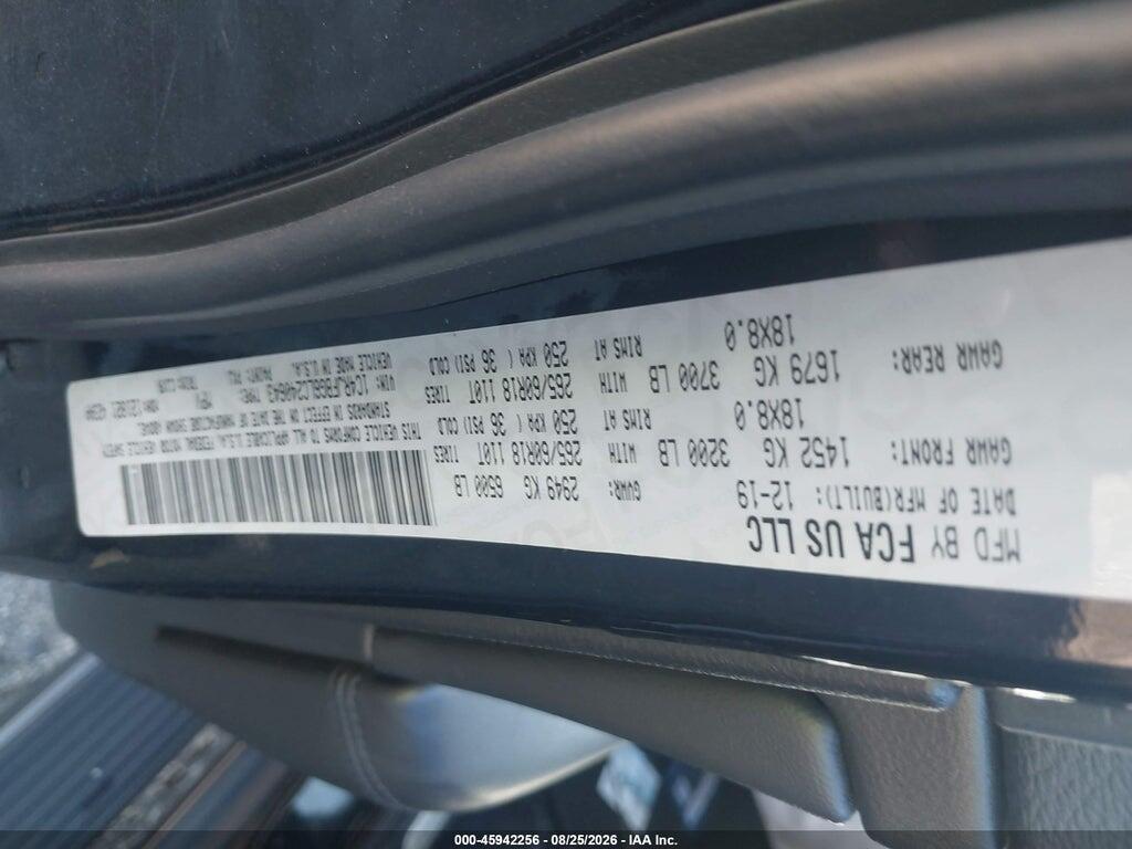 1C4RJFBG6LC240643 2020 JEEP GRAND CHEROKEE photo no. 9
