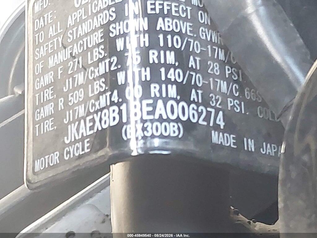 JKAEX8B18EA006274 2014 KAWASAKI EX300 photo no. 10