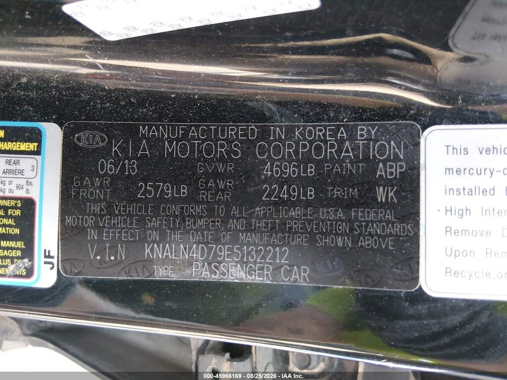 KNALN4D79E5132212 2014 KIA CADENZA photo no. 9
