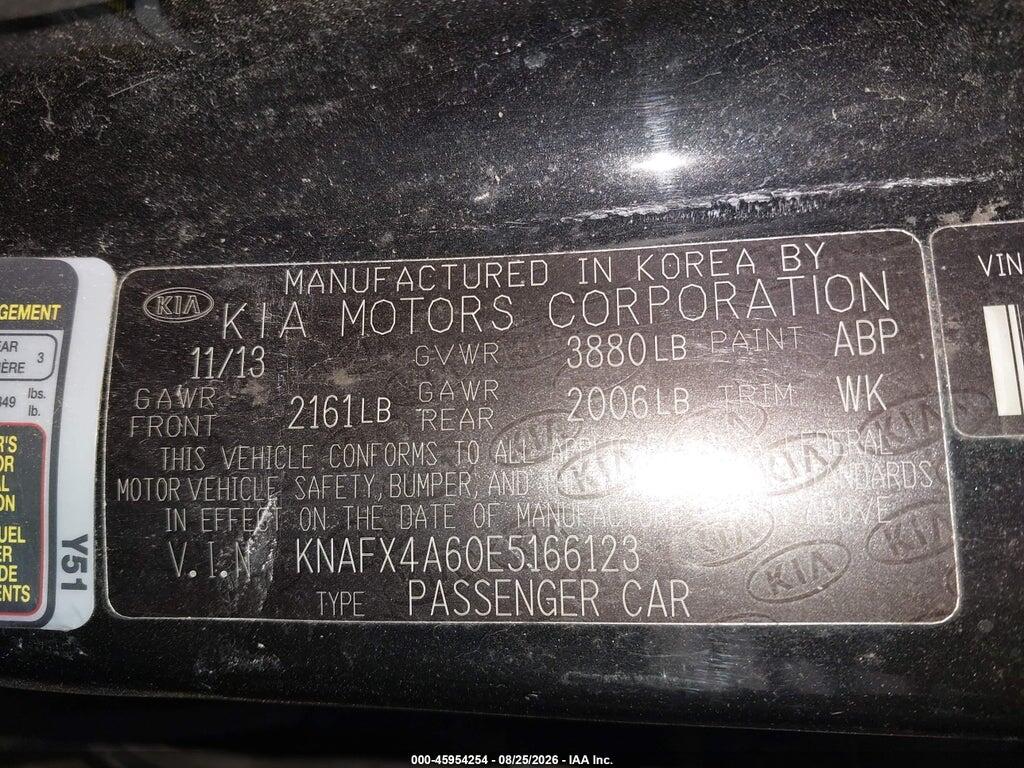KNAFX4A60E5166123 2014 KIA FORTE photo no. 9