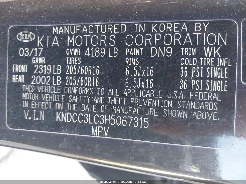 KNDCC3LC3H5067315 2017 KIA NIRO photo no. 9