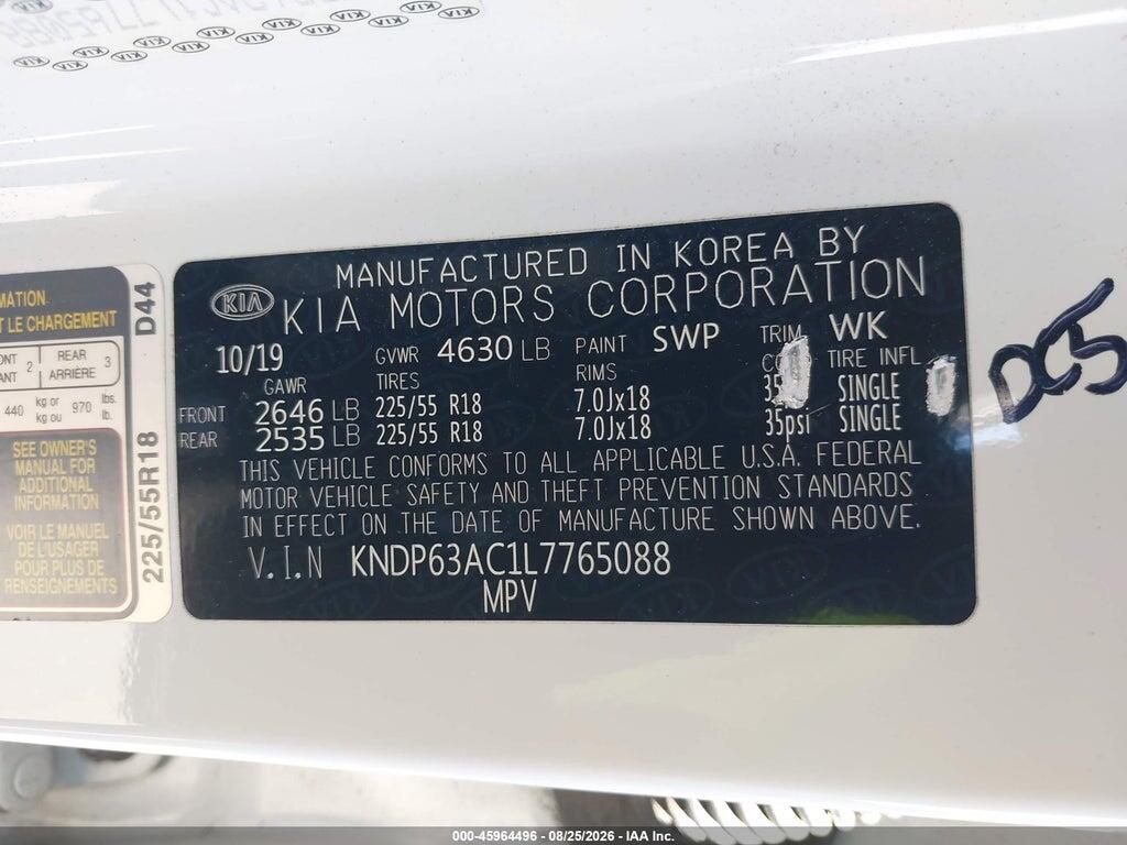 KNDP63AC1L7765088 2020 KIA SPORTAGE photo no. 9