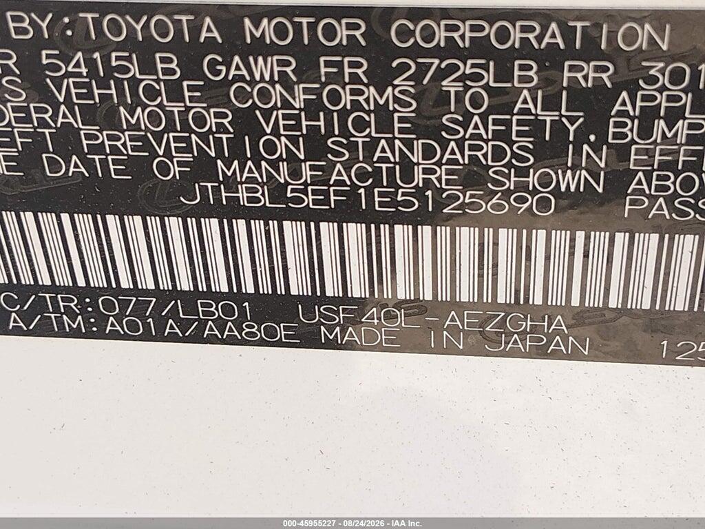 JTHBL5EF1E5125690 2014 LEXUS LS 460 photo no. 9