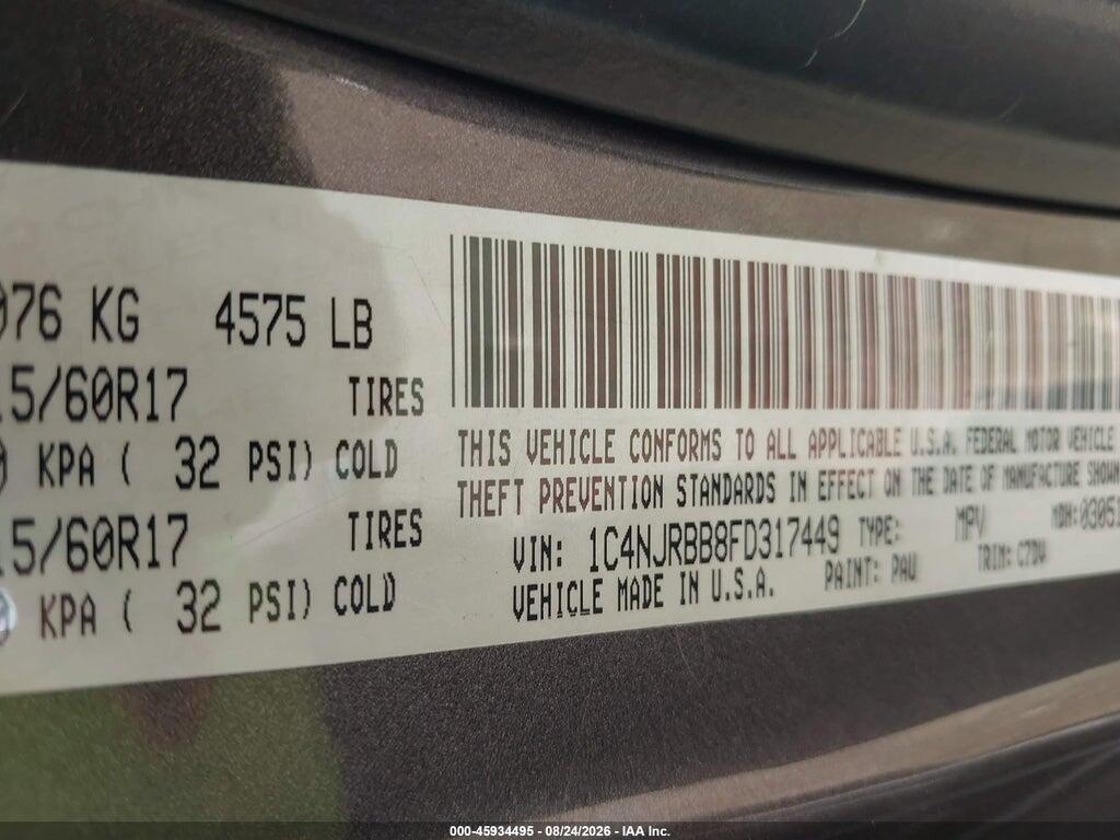 1C4NJRBB8FD317449 2015 JEEP PATRIOT photo no. 9