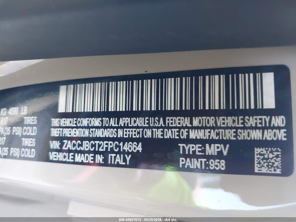 ZACCJBCT2FPC14664 2015 JEEP RENEGADE photo no. 9