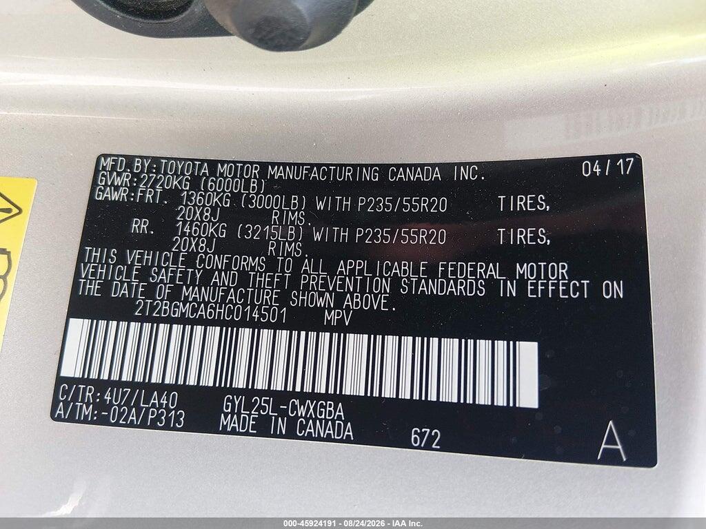 2T2BGMCA6HC014501 2017 LEXUS RX 450H photo no. 9