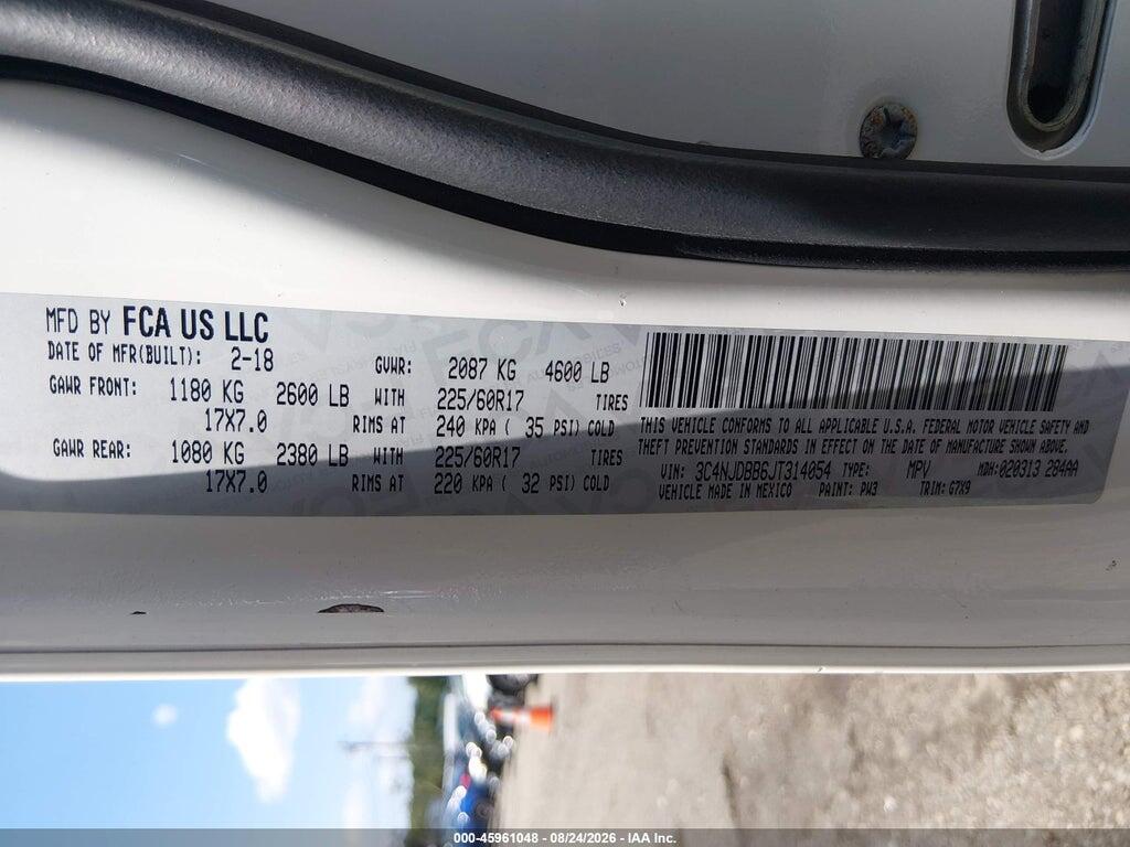 3C4NJDBB6JT314054 2018 JEEP COMPASS photo no. 9