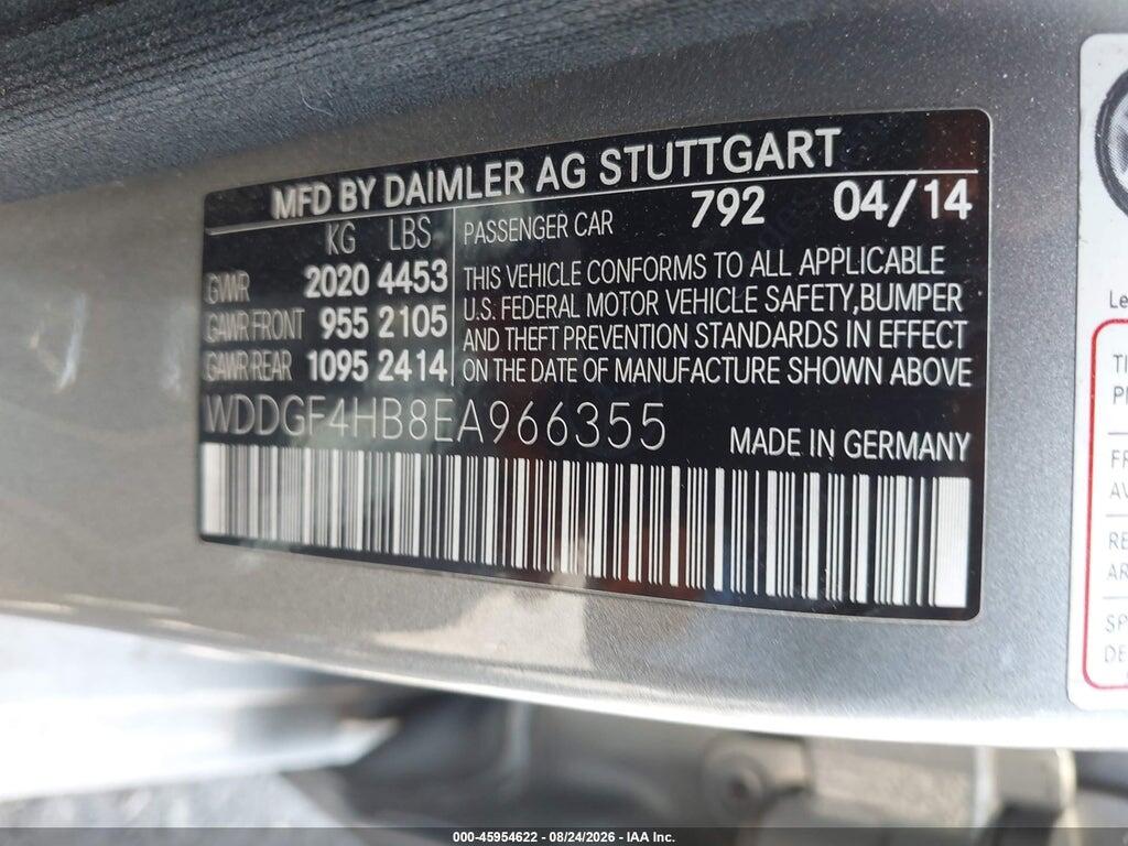 WDDGF4HB8EA966355 2014 MERCEDES-BENZ C 250 photo no. 9