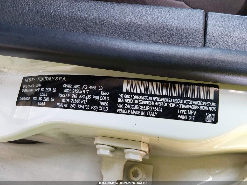 ZACCJBCB5JPG75454 2018 JEEP RENEGADE photo no. 9