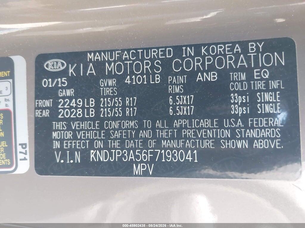 KNDJP3A56F7193041 2015 KIA SOUL photo no. 9