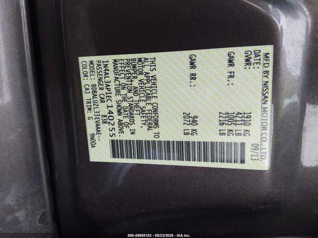 1N4AL3AP1EC140255 2014 NISSAN ALTIMA photo no. 9