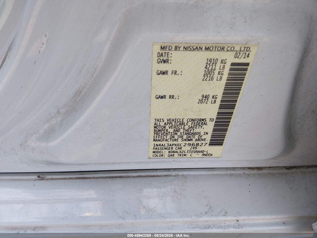 1N4AL3APXEC296827 2014 NISSAN ALTIMA photo no. 9
