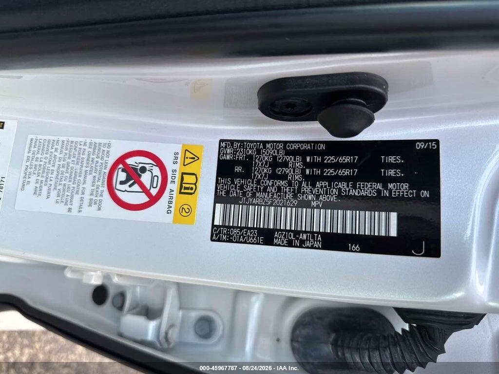 JTJYARBZ5F2021629 2015 LEXUS NX photo no. 9
