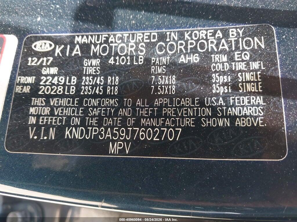 KNDJP3A59J7602707 2018 KIA SOUL photo no. 9