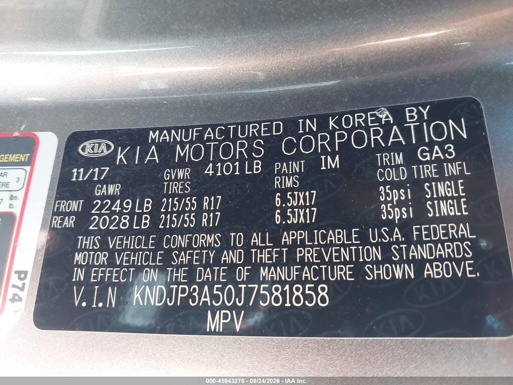 KNDJP3A50J7581858 2018 KIA SOUL photo no. 9