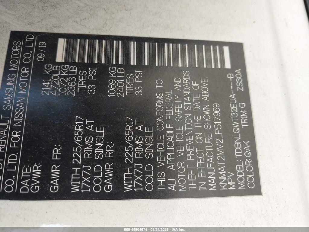 KNMAT2MV2LP517969 2020 NISSAN ROGUE photo no. 9