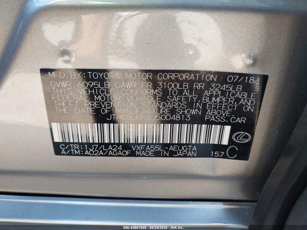 JTHC5LFF6J5004813 2018 LEXUS LS 500 photo no. 9