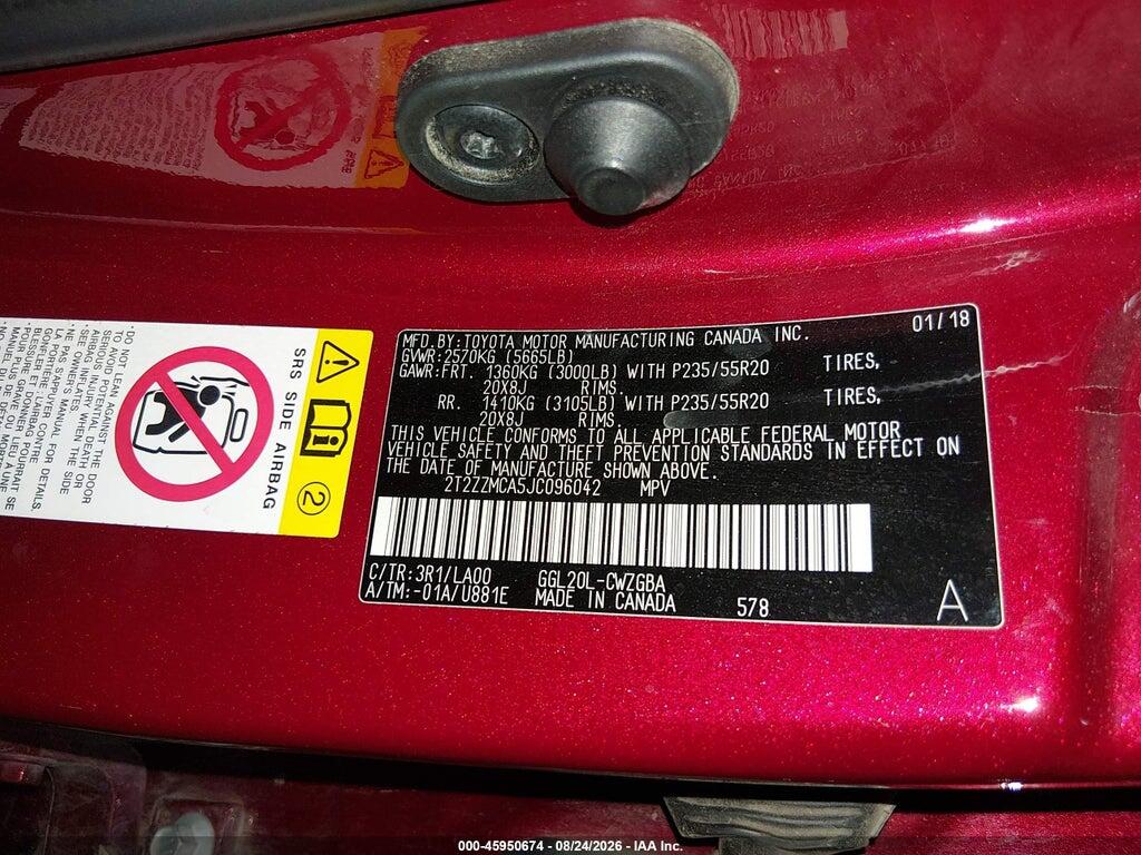 2T2ZZMCA5JC096042 2018 LEXUS RX 350 photo no. 9