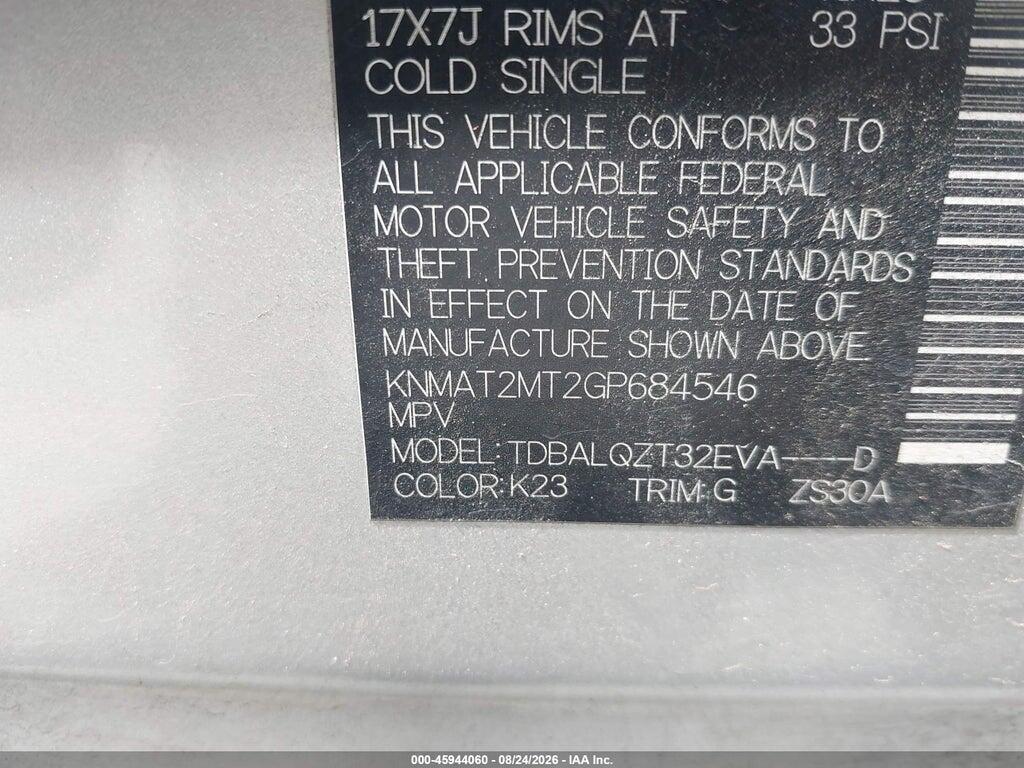 KNMAT2MT2GP684546 2016 NISSAN ROGUE photo no. 9