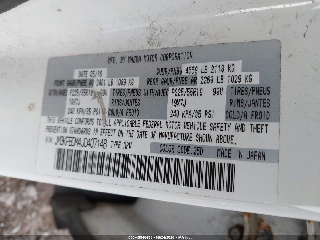 JM3KFBDM4J0407148 2018 MAZDA CX-5 photo no. 9