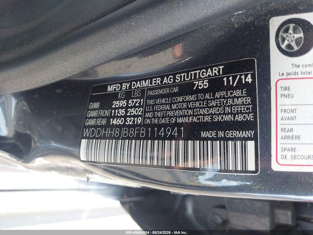 WDDHH8JB8FB114941 2015 MERCEDES-BENZ E 350 photo no. 9