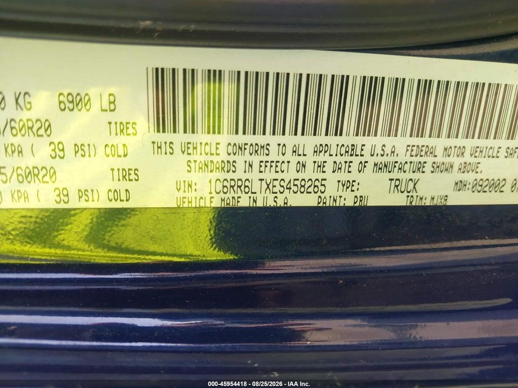 1C6RR6LTXES458265 2014 RAM 1500 photo no. 9