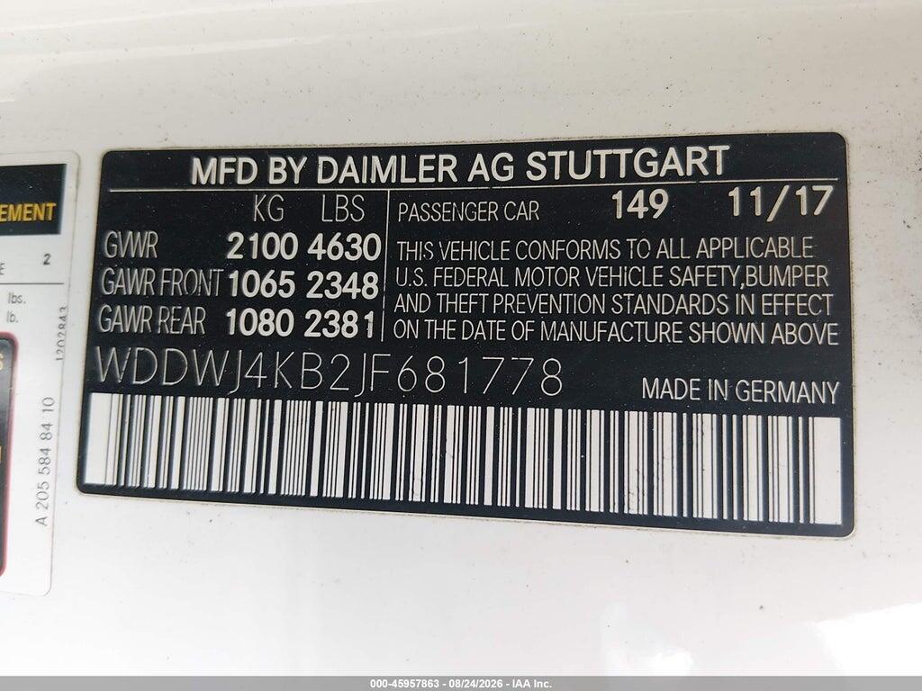 WDDWJ4KB2JF681778 2018 MERCEDES-BENZ C 300 photo no. 9