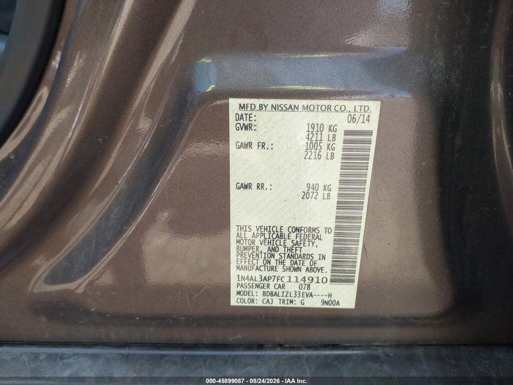 1N4AL3AP7FC114910 2015 NISSAN ALTIMA photo no. 9