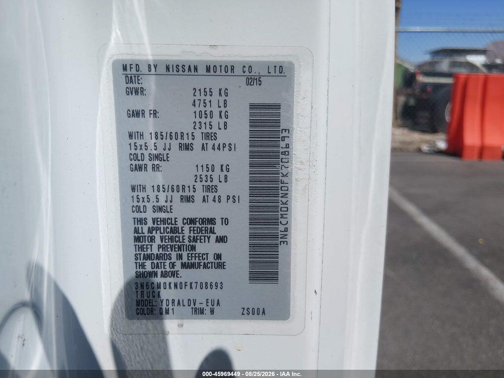 3N6CM0KN0FK708693 2015 NISSAN NV200 photo no. 9