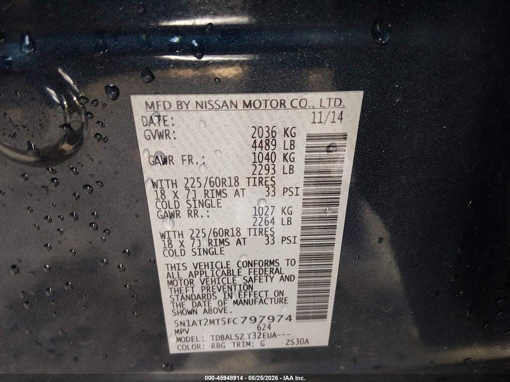 5N1AT2MT5FC797974 2015 NISSAN ROGUE photo no. 9