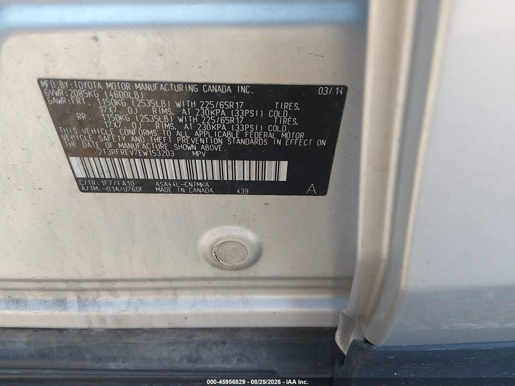 2T3RFREV7EW153203 2014 TOYOTA RAV4 photo no. 9