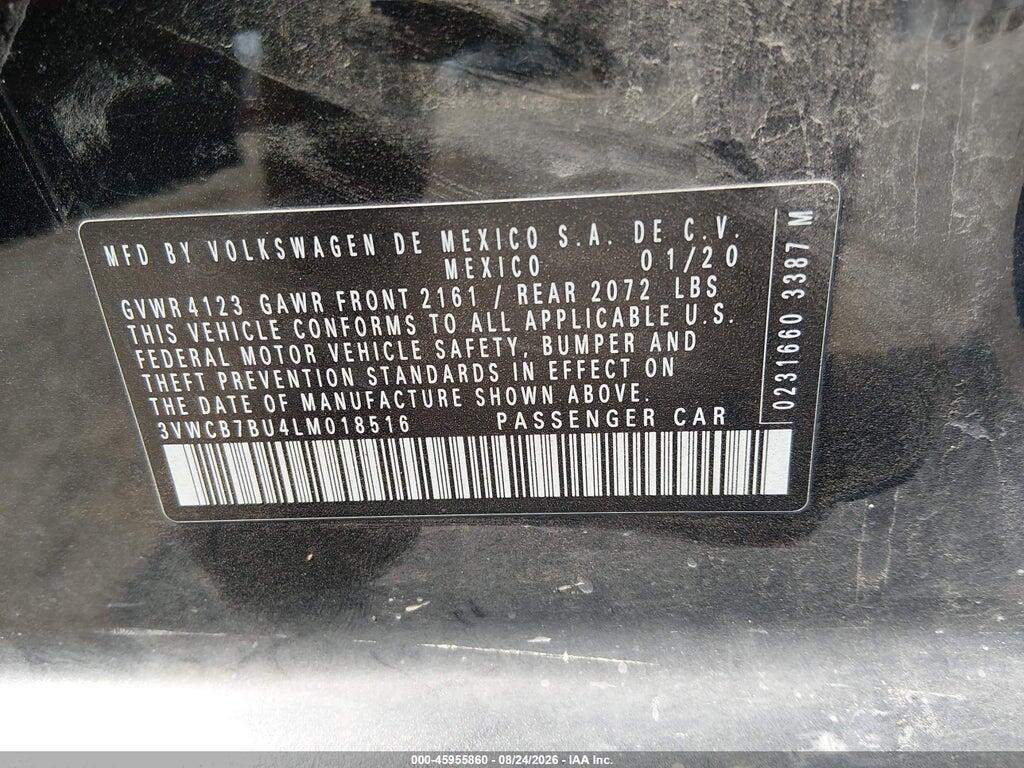 3VWCB7BU4LM018516 2020 VOLKSWAGEN JETTA photo no. 9