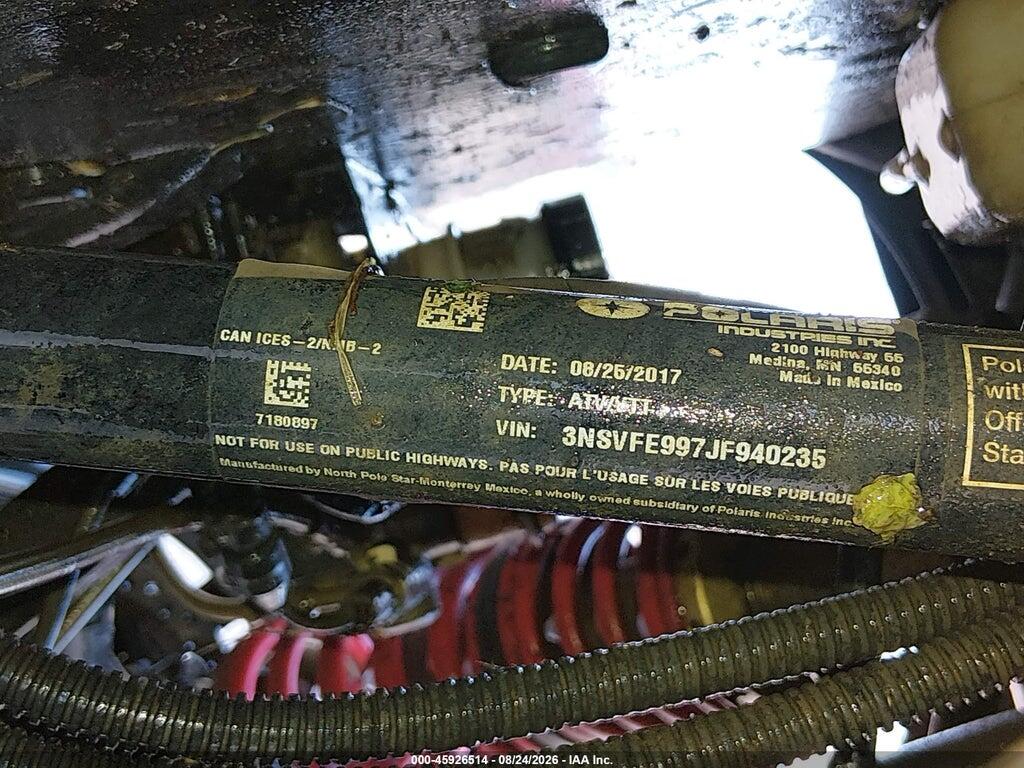 3NSVFE997JF940235 2018 POLARIS RZR photo no. 10